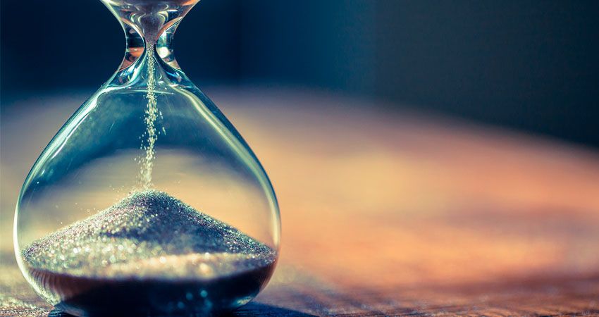 hourglass filled with sand